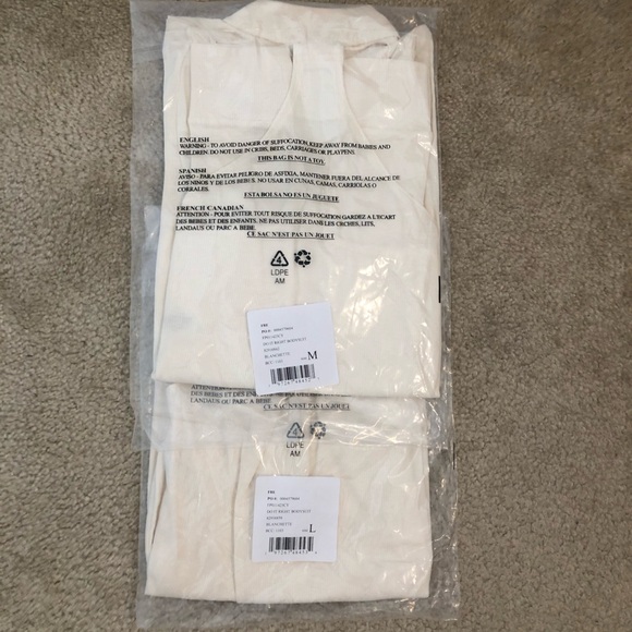 Free People Do It Right Bodysuit In Blanche. NWT! Sz M & L - Picture 11 of 11